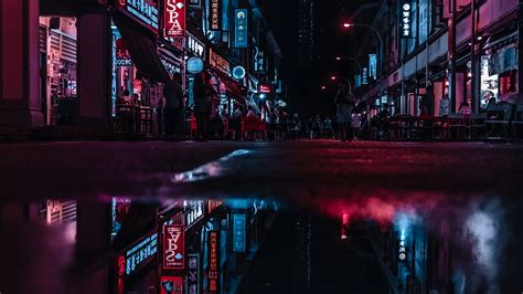 1920x1080 Asia Neon City Lights Reflections Laptop Full HD 1080P ,HD 4k ...