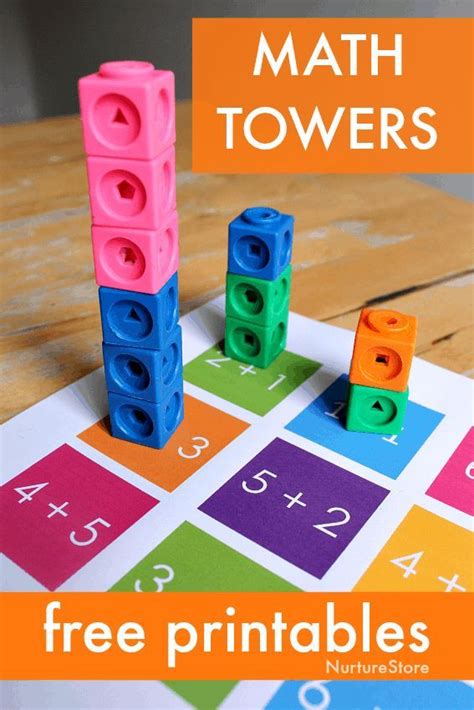 Math towers - unit block addition activity printables - NurtureStore ...