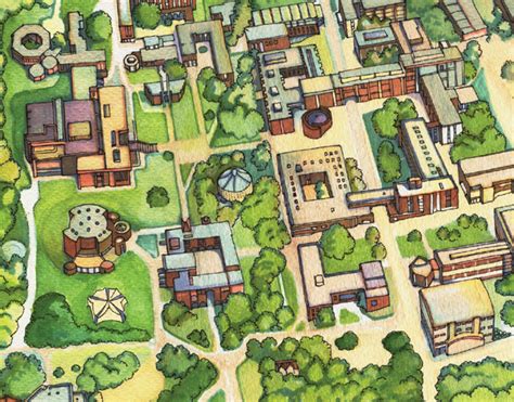 Illustrated Map of Sussex University Campus on Behance