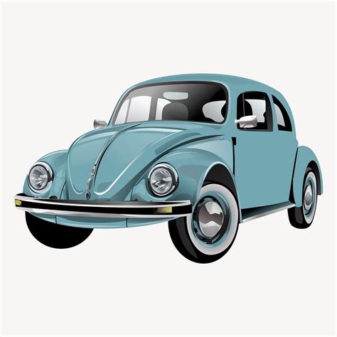 Blue classic car clipart, vehicle | Free Vector - rawpixel