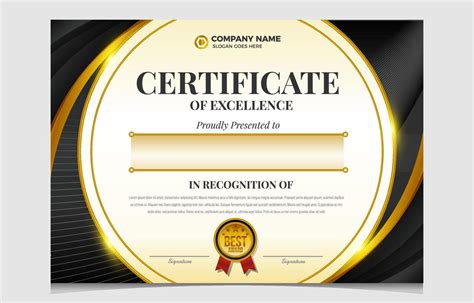 Elegant Certificate of Excellence for Best Award 4817748 Vector Art at Vecteezy