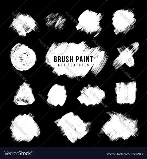 Paint brush strokes texture Royalty Free Vector Image