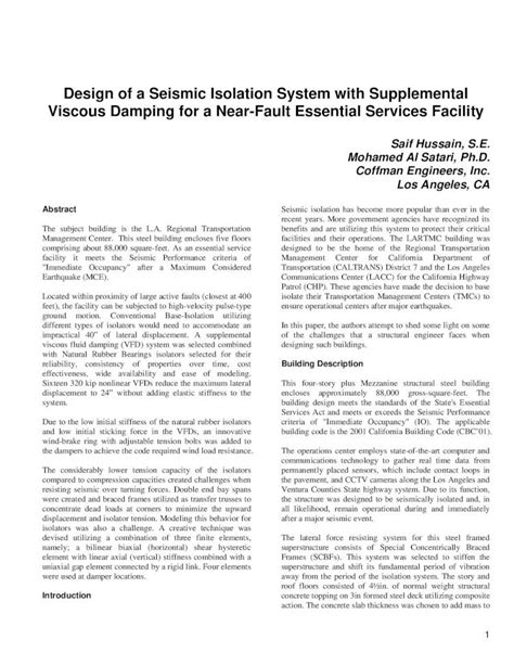 (PDF) Design of a Seismic Isolation System with … Design of a Seismic ...