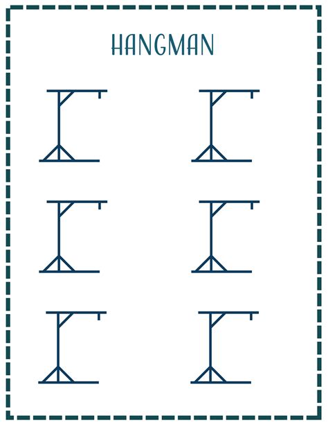 Blank Printable Hangman Templates - PrinterFriendly