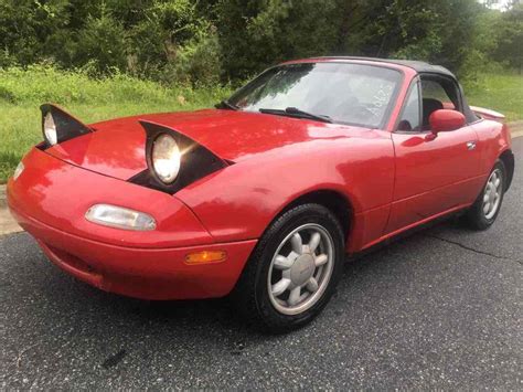 1991 Mazda Miata Convertible Rare Red RWD Automatic Runs Nice - Classic ...