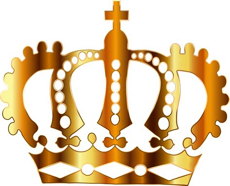 Crown Coroa real Monarch Clip art - Gold Silhouette Cliparts png ...