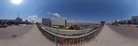 Athens Airport outside departure hall across Sofitel Hotel 360 Panorama ...