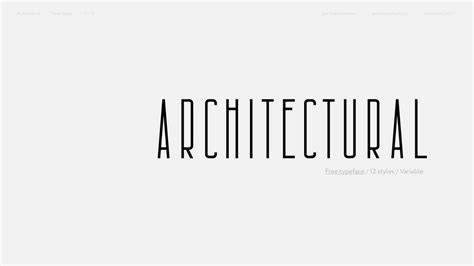 Architectural Free Font Family · Pinspiry | Architectural font ...