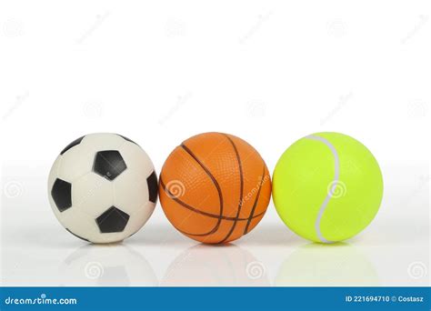 Soccer Ball, Basketball and Tennis Ball Stock Photo - Image of sport ...