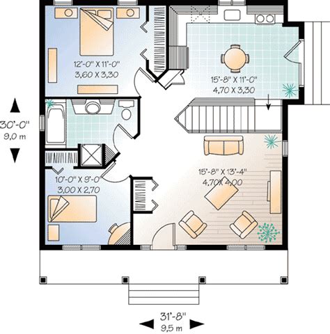 2 Bedroom Cottage House Plan - 21255DR | Architectural Designs - House ...