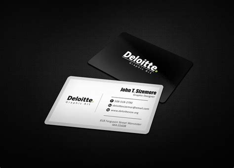 Deloitte Business Card Template - Printable Word Searches