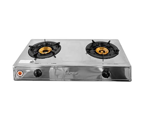 ROYAL 2 Gas Burner Stove Stainless Steel Table Top - GSSP-2GB013 - Haier