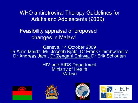 PPT - WHO antiretroviral Therapy Guidelines for PowerPoint Presentation - ID:3561395