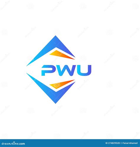 PWU Abstract Technology Logo Design on White Background. PWU Creative Initials Letter Logo ...