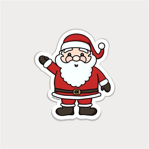 Santa Sticker Santa Claus Sticker Santa Christmas Sticker | Etsy