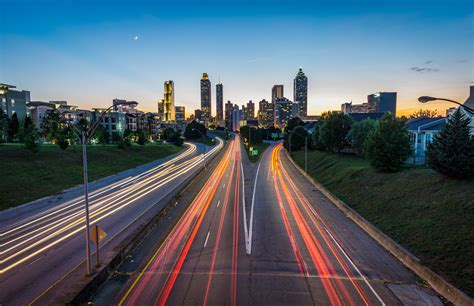 Skyline and sky towers with highways in Atlanta, Georgia image - Free stock photo - Public ...