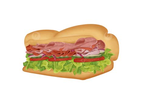 Subway Food, Subway Bread, Subway Sandwich, Subway Vector PNG Transparent Clipart Image and PSD ...