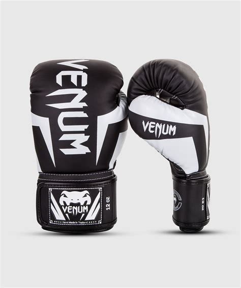 Venum Elite Boxing Gloves - Black/White - Venum Asia