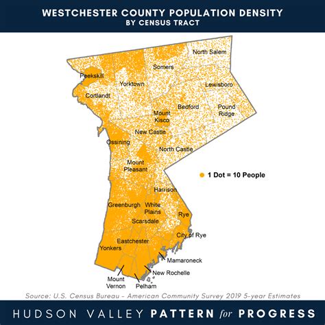 Westchester County Population Density by Census Tract – Hudson Valley ...