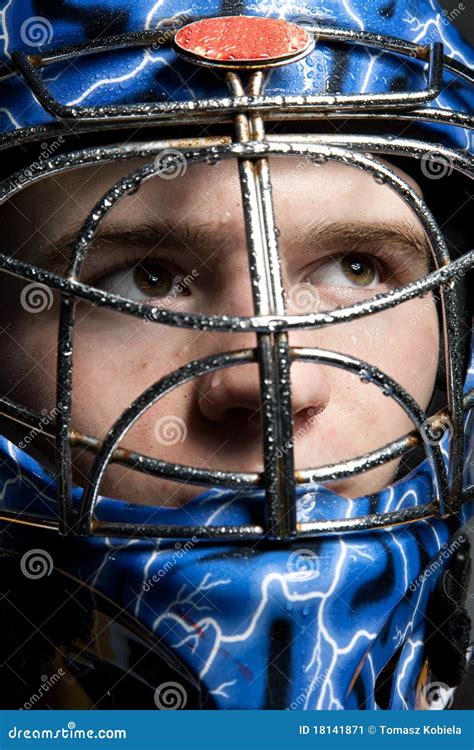 Ice hockey goalie stock image. Image of male, score, cold - 18141871