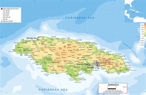 Jamaica Map • Mapsof.net