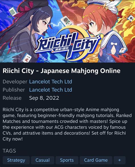 Looks like Riichi City is coming to Steam, and will be available in the US (unlike MajSoul’s ...