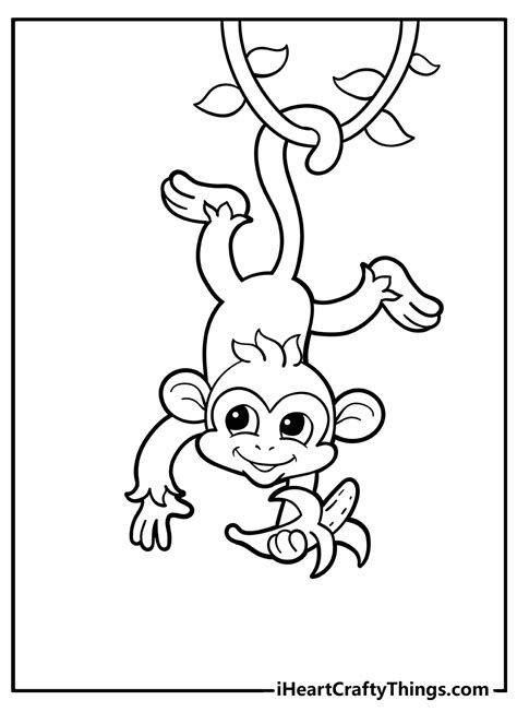 Baby Monkey Coloring Page