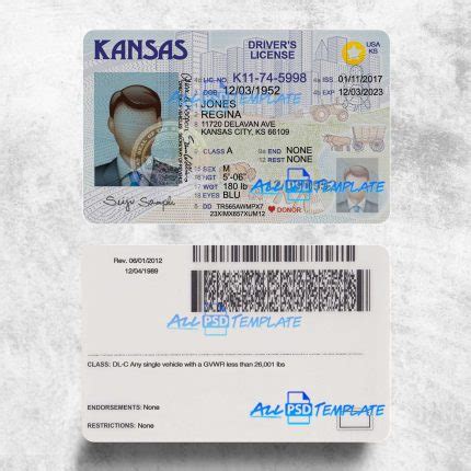 Indiana Drivers License PSD Template - Download Fake PSD Template