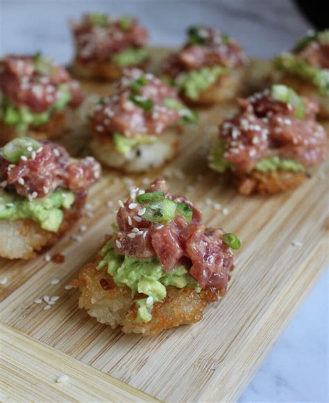 Spicy Tuna Topped Crispy Rice Patties Recipe | The Feedfeed