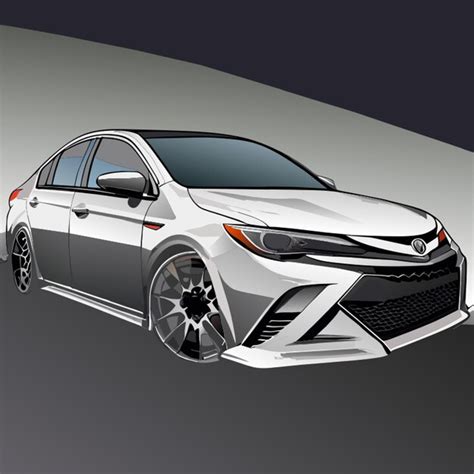 Premium Vector | Toyota camry fullbody vector illustration