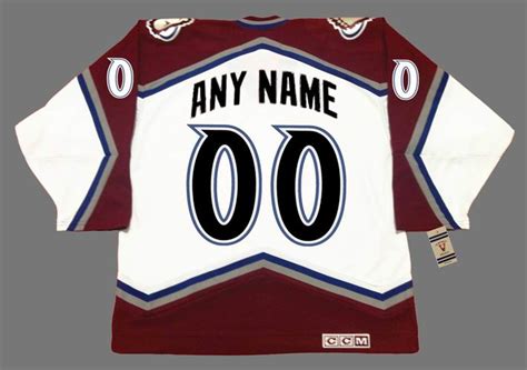 Custom 1990's Colorado Avalanche Home Vintage Throwback NHL Hockey Jersey