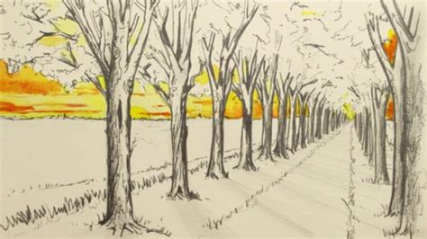 Perspective Landscape Drawing at PaintingValley.com | Explore collection of Perspective ...