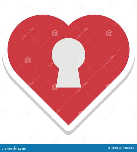 Padlock, Heart Shaped Vector Icon Editable Stock Vector - Illustration of passion, inspiration ...