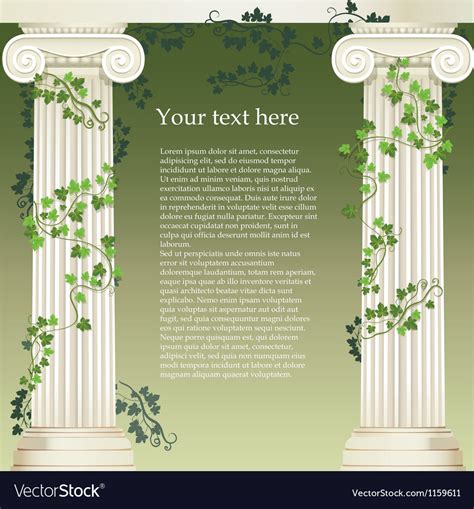 Ionic columns Royalty Free Vector Image - VectorStock