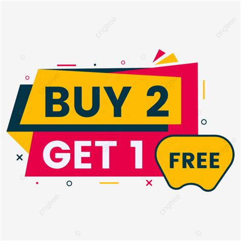 Buy 2 Get 1 Free Promotional Banner Vector, Buy Two Get One Free, Get 1 ...