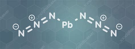 Lead azide detonator explosive molecule - Stock Image - C045/7687 ...