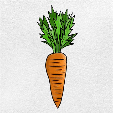 How to Draw a Carrot - HelloArtsy