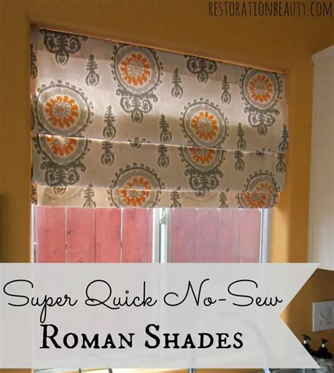 DIY No Sew Roman Shades (Quick & Easy Method)