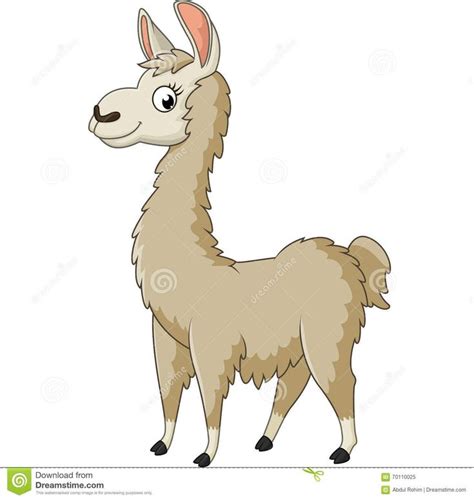 Llama cartoon stock vector. Illustration of smile, wild - 70110025 ...