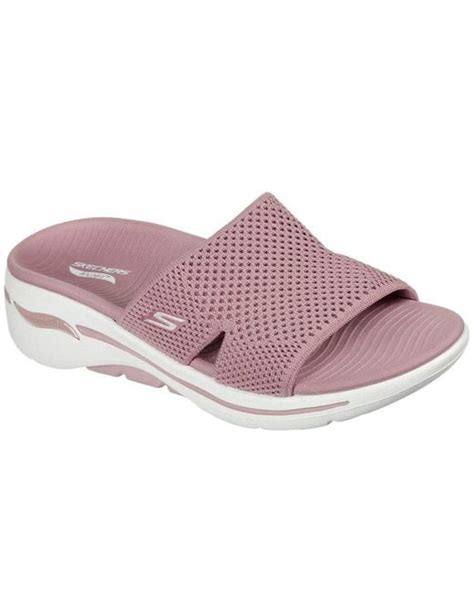 Skechers Synthetic Go Walk Arch Fit Worthy Womens Sandals in Rose (Pink ...