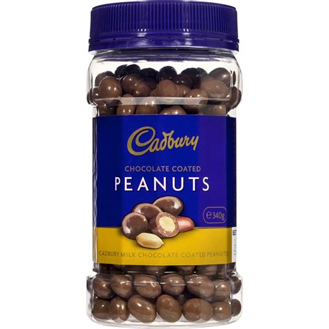 Cadbury Chocolate Coated Peanuts 340g Jar | Woolworths