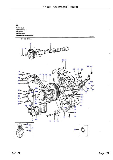 Massey ferguson mf 135 tractor (gb) service parts catalogue manual (p…