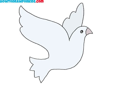 How to Draw a Dove Step by Step - Easy Drawing Tutorial For Kids