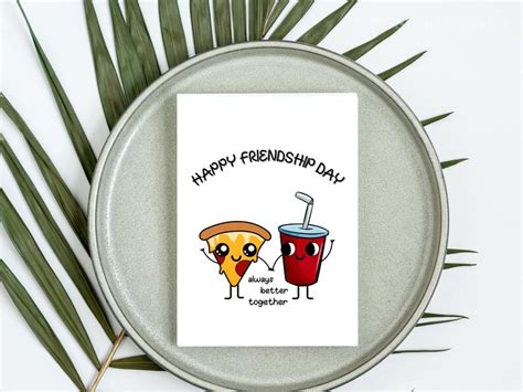 Friendship Day Card Printablefunny Quoteshappy Friendship - Etsy