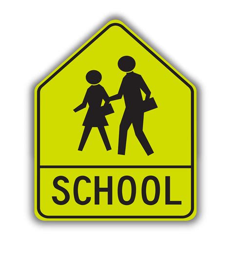 SW24-1 (CA) SCHOOL CROSSWALK WARNING (symbol) Sign - Special Warning ...