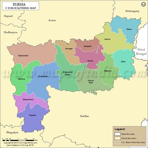 Map Of Purnia District Bihar - Vania Janeczka