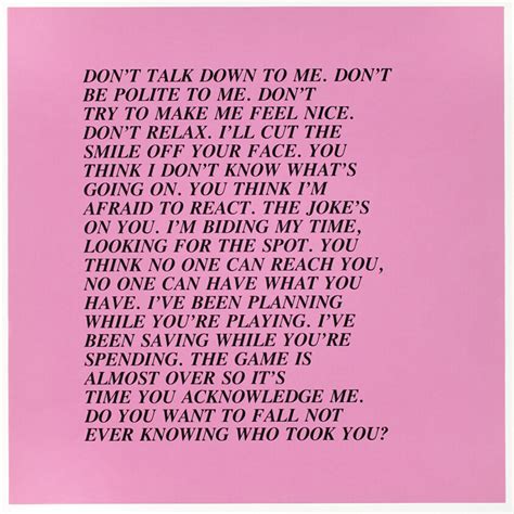 Untitled (Don't Talk Down to Me), from Inflammatory Essays | The Art ...