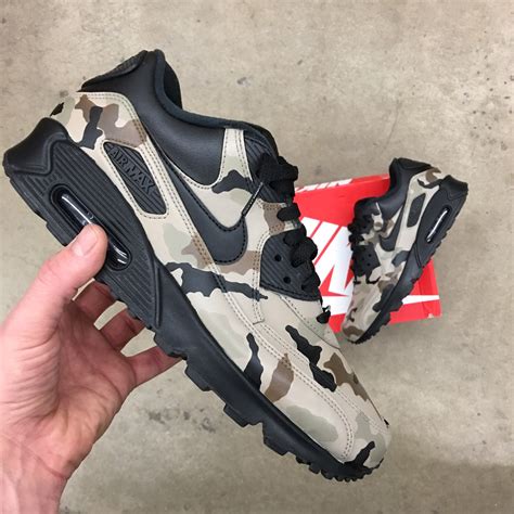 Custom Painted Desert Camo Nike Air Max 90 Sneakers – B Street Shoes