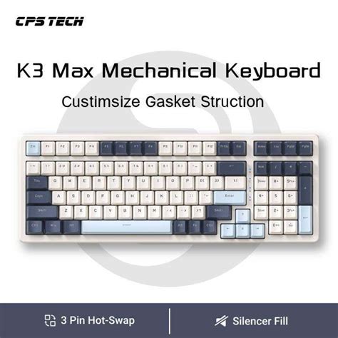 CPSTECH K3 MAX Mechanical Keyboard 100% 98 Keys 100 Type-C Wired ...