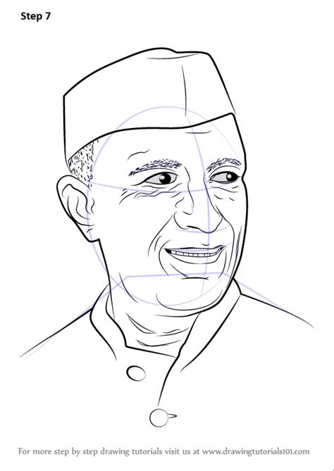 Learn How to Draw Jawaharlal Nehru (Politicians) Step by Step : Drawing ...